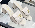 White CC Wedge Heels