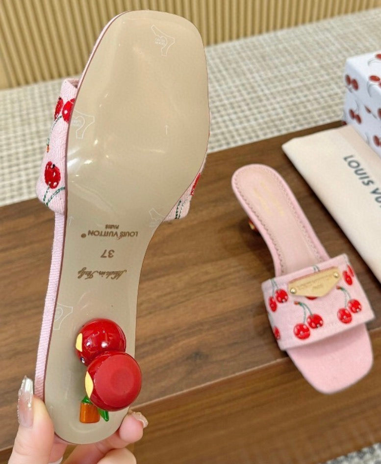LV Cherry Kitten Heels